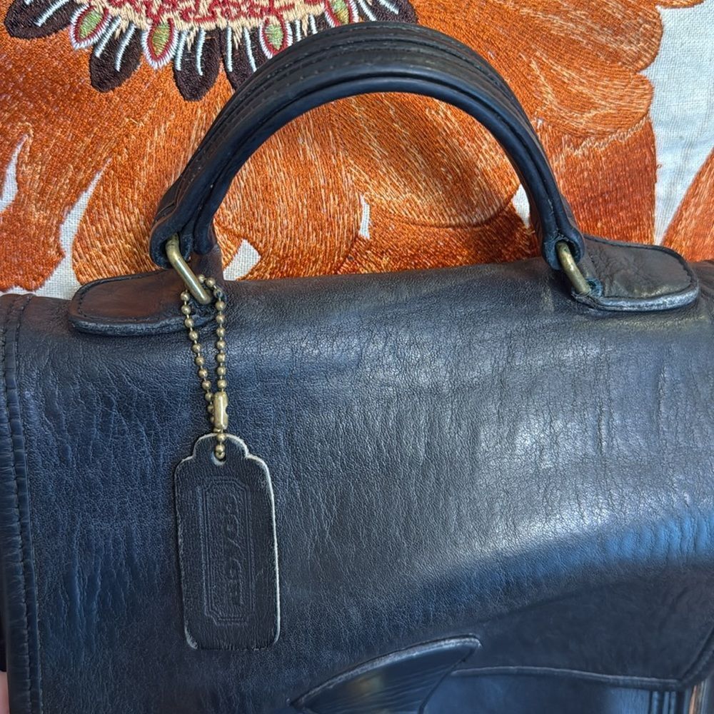 VINTAGE COACH STATION LEATHER CROSSBODY BAG w/HANGTAG &STRAP BRASS TURNLOCK VGVC - Picture 7 of 17